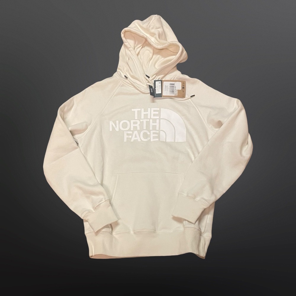 The North Face Womens Cream Logo‎ Hoodie Sweatshirt NWT sz S cozy comfy casual